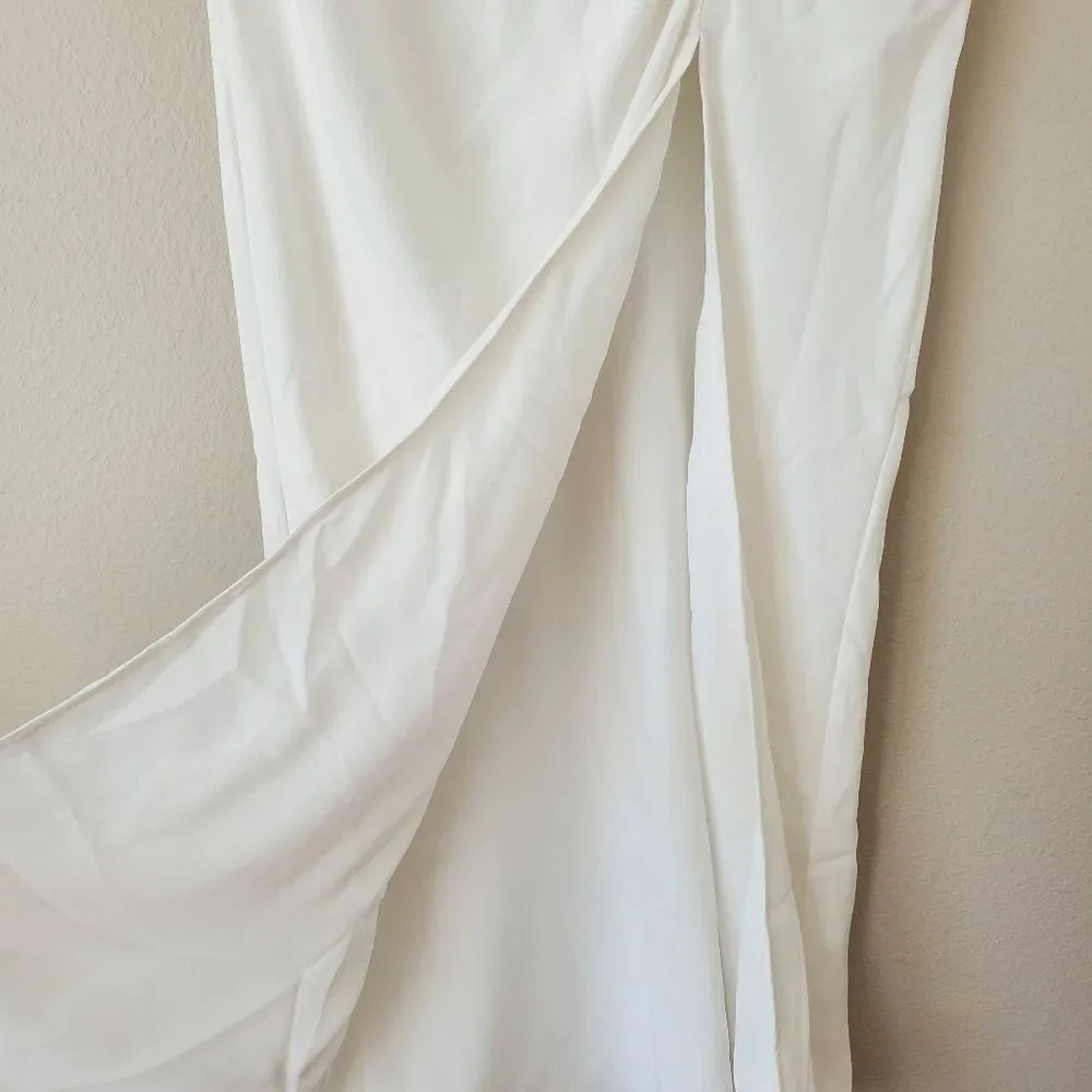 IRO Paris Hagat Shirred White Maxi Skirt with Slit Size 38 6 - Picture 15 of 15